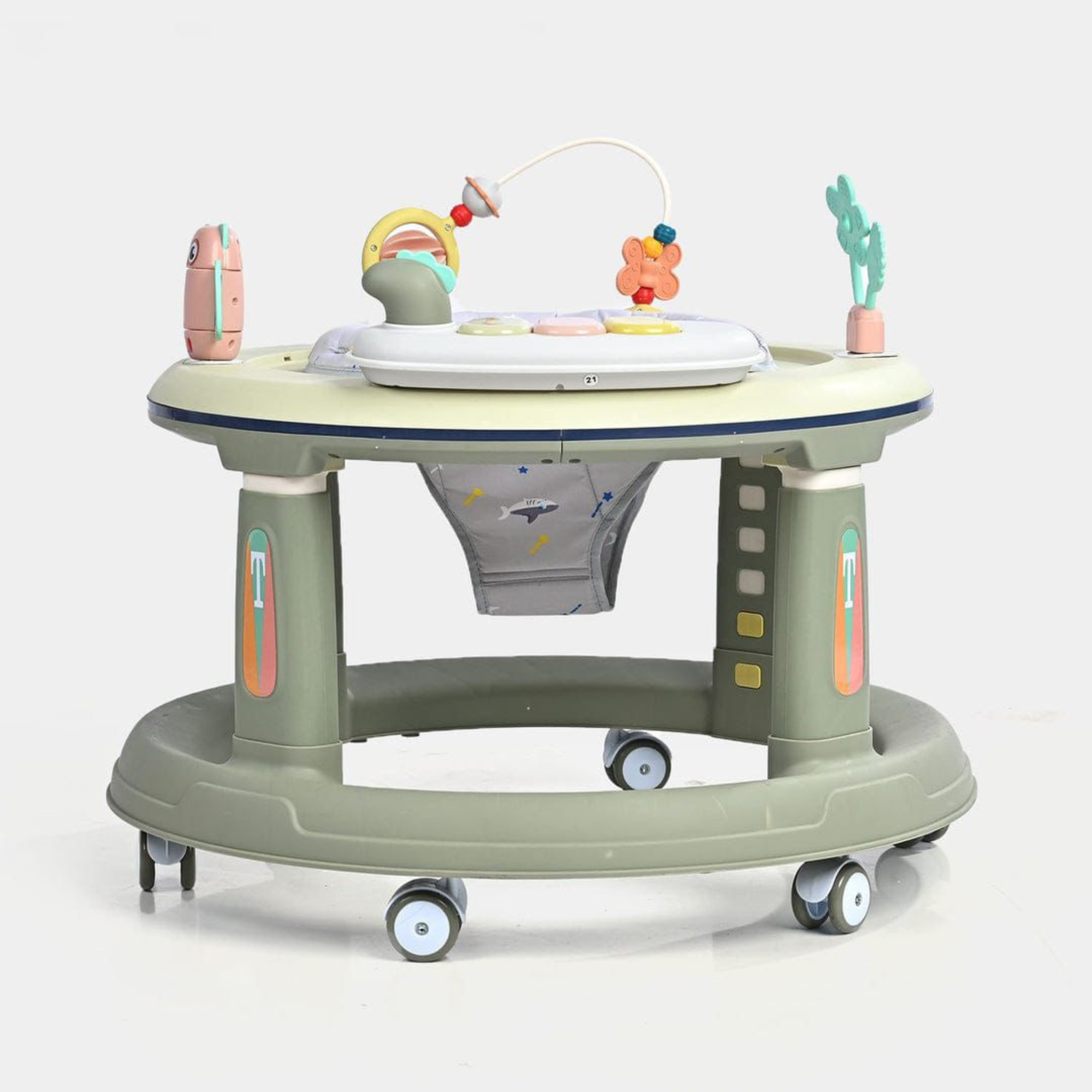 3-in-1 Baby Walker & Activity Table | Premium Plastic Multi-Functional Center - Lyallpur Furniture