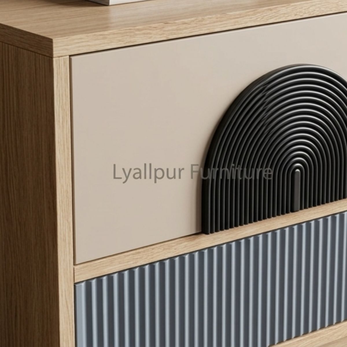 Arco Fluted Geometric Nightstand