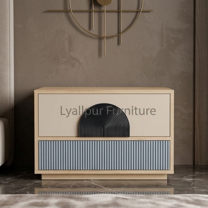 Arco Fluted Geometric Nightstand