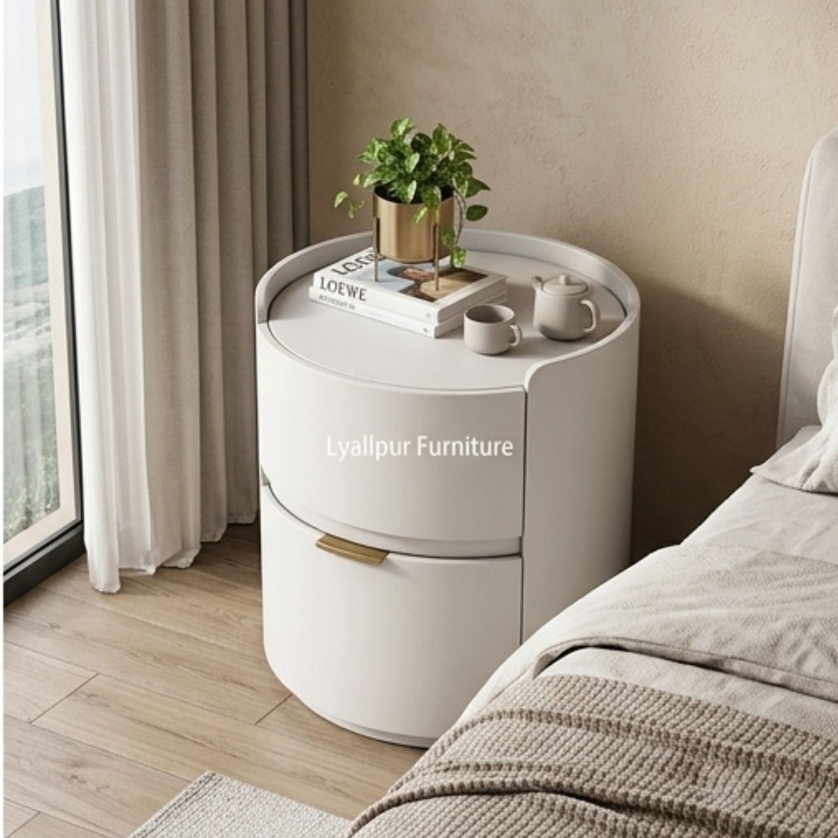 Aria Seamless Cylindrical Nightstand