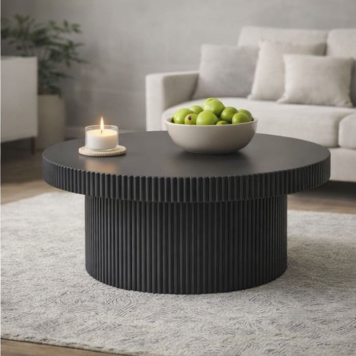 Black Round Coffee Table