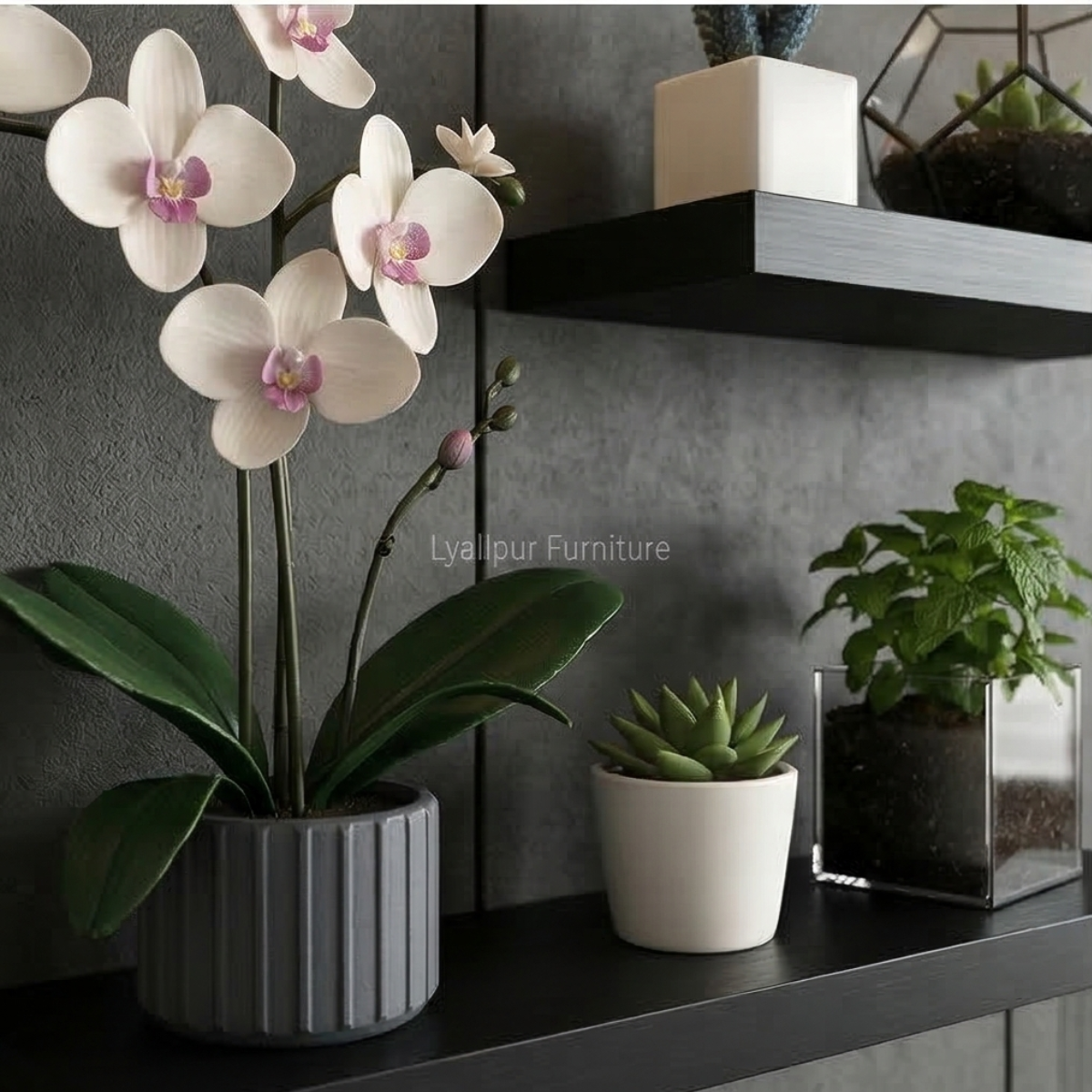 Black Floating Shelf Trio