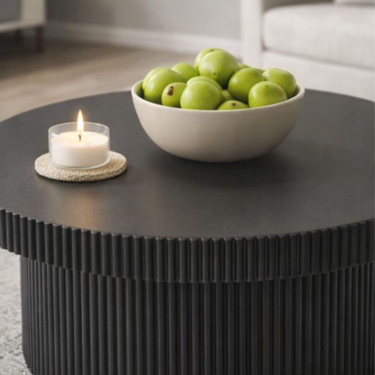 Black Round Coffee Table