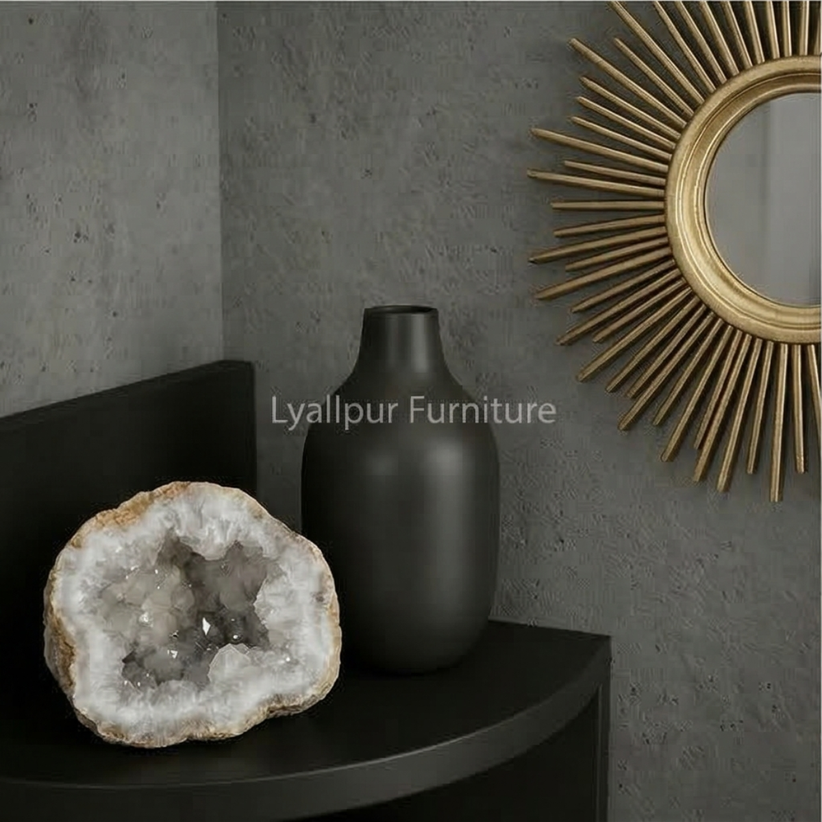 Black Zig-Zag Corner Shelf