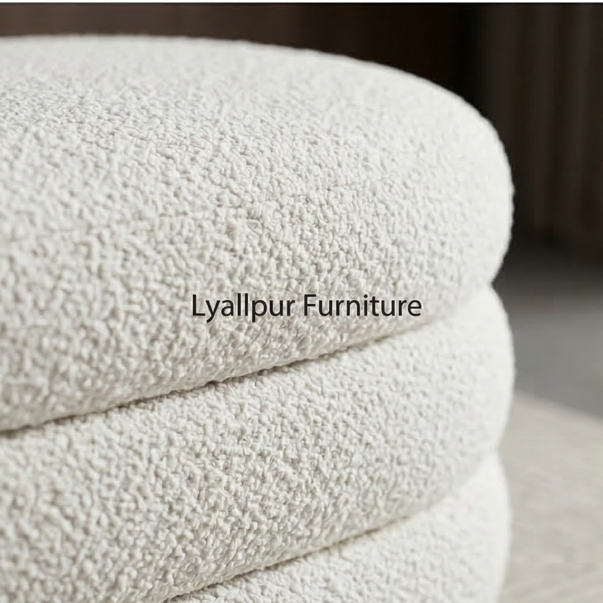 Bouclé Storage Bench Ottoman