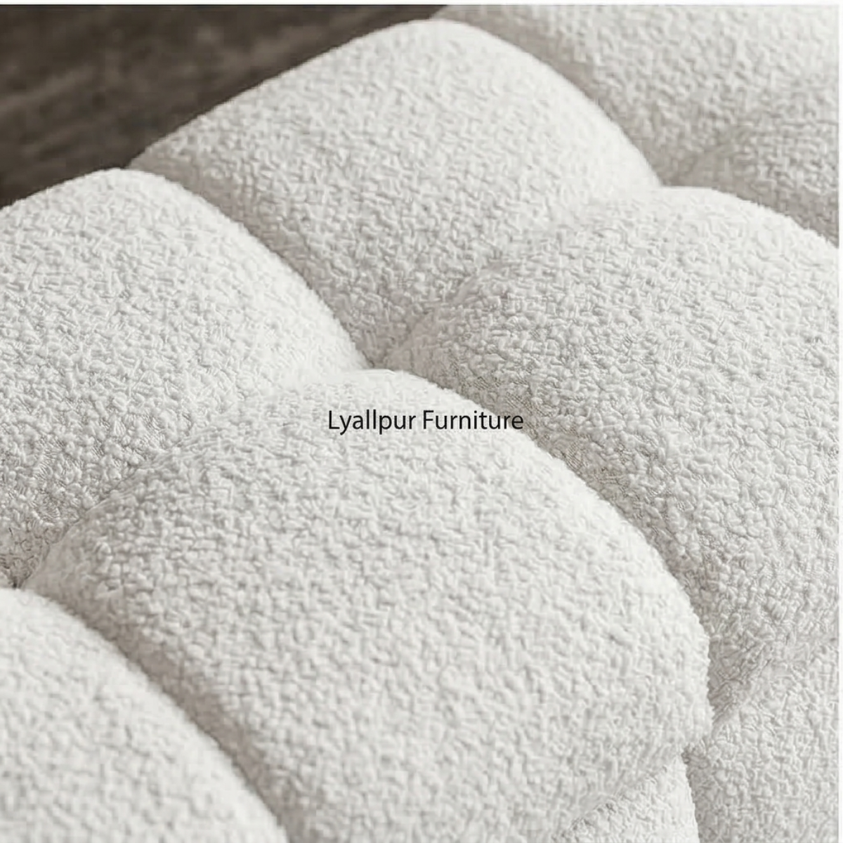 Boucle Storage Bench Ottoman