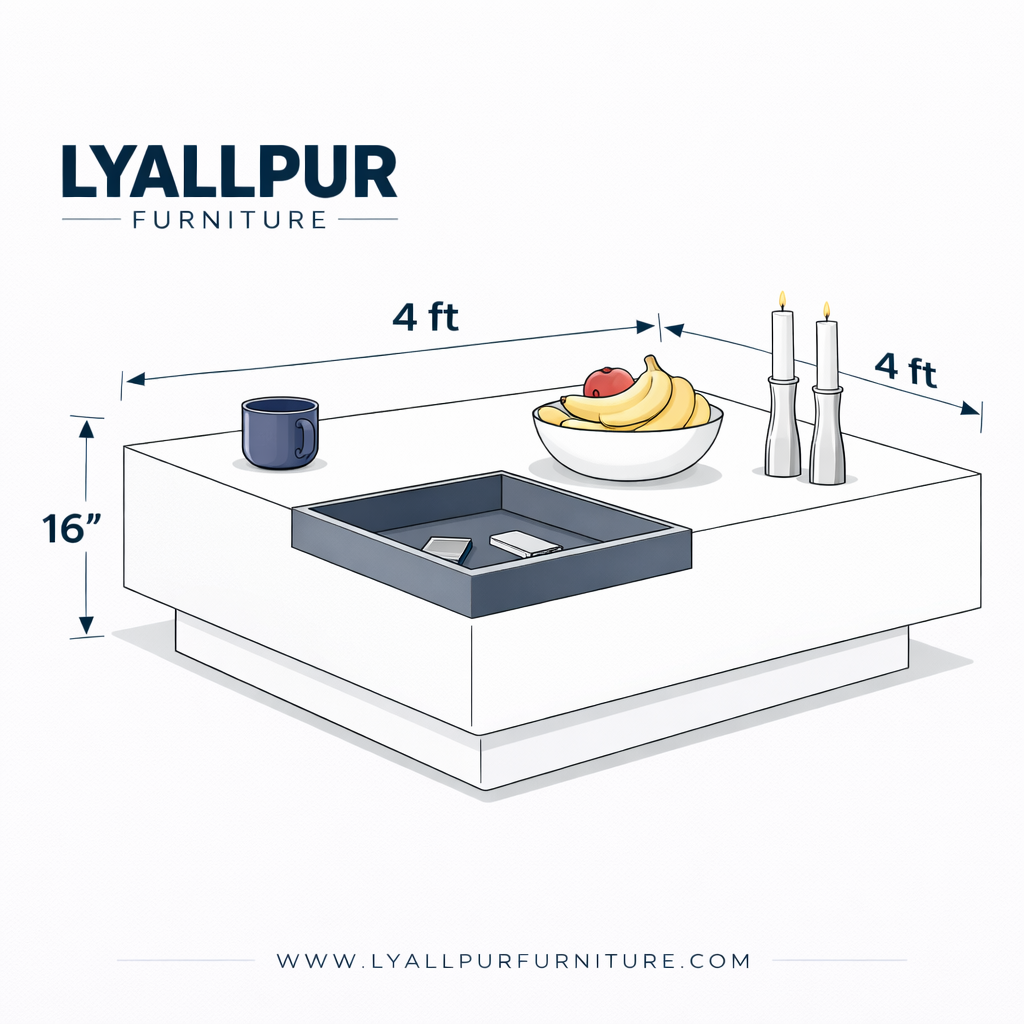 Minimalist Two-Tone Plinth Table