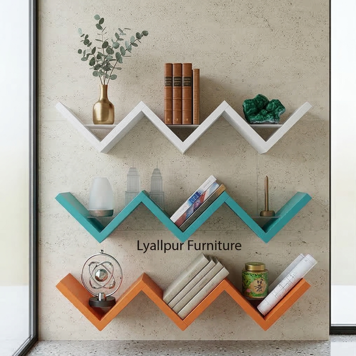 Colorful Zigzag Book Shelf