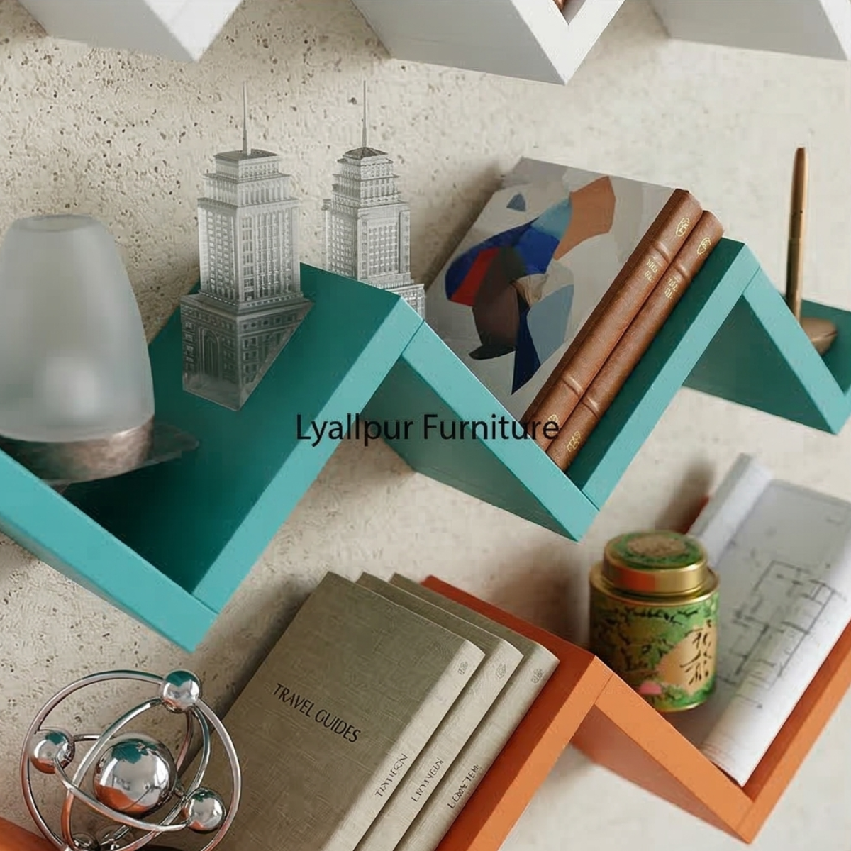 Colorful Zigzag Book Shelf