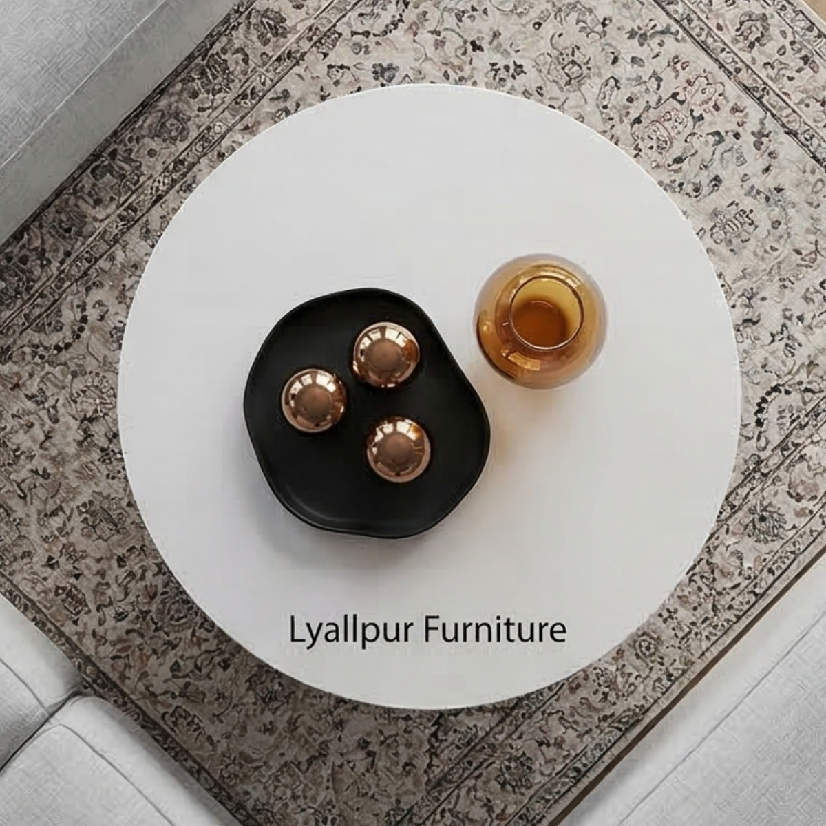 Fluted Pedestal Coffee Table