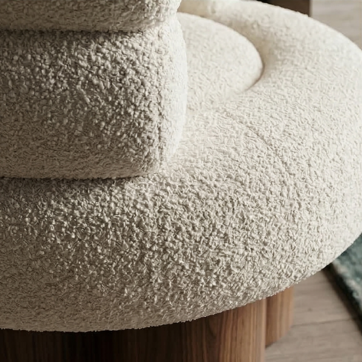 Geometrical Bouclé Chair