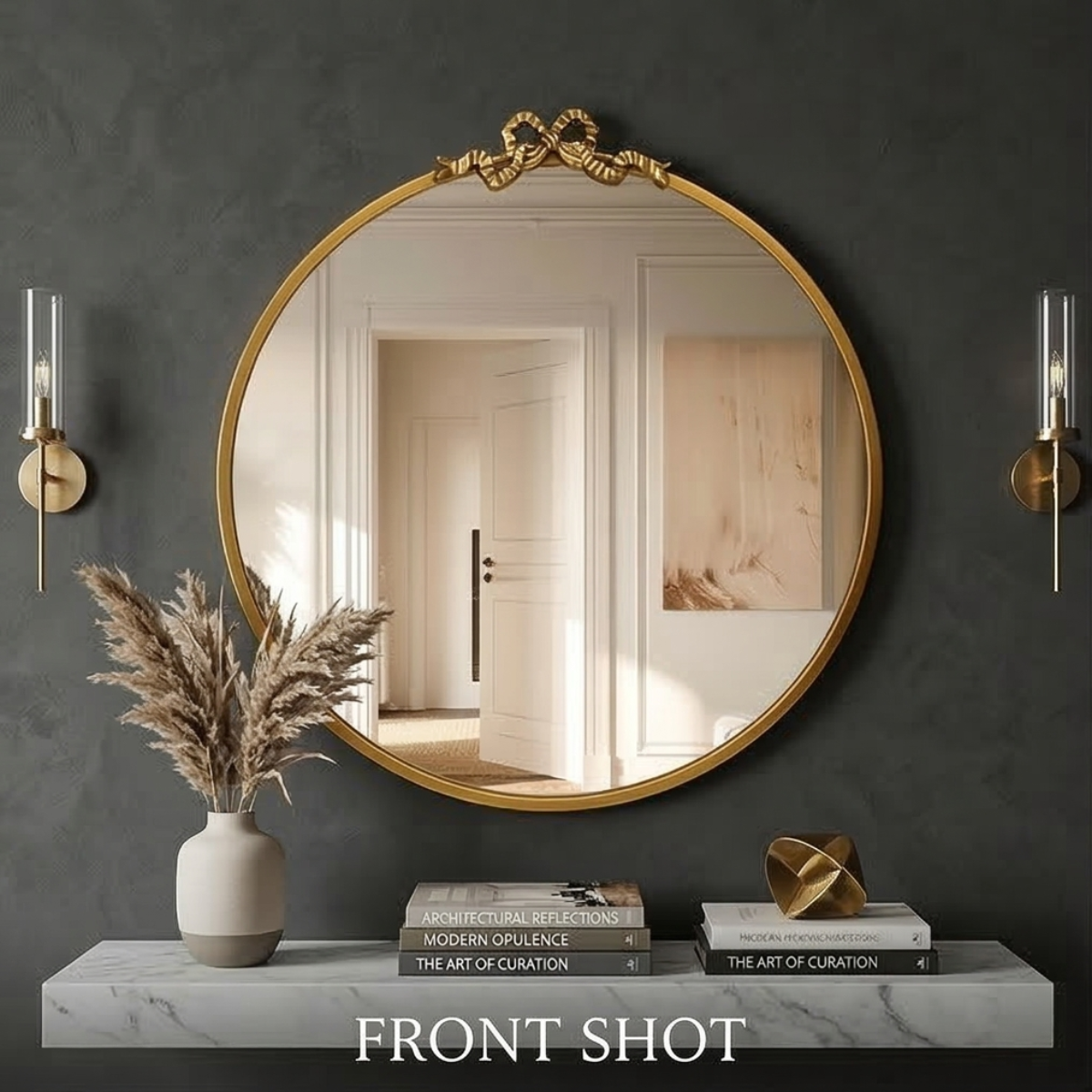 Gold Bow Accent Mirror