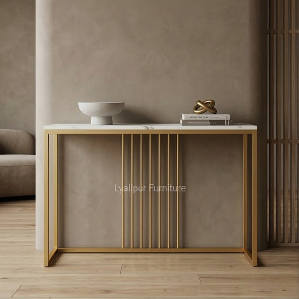 Gold Marble Table Console