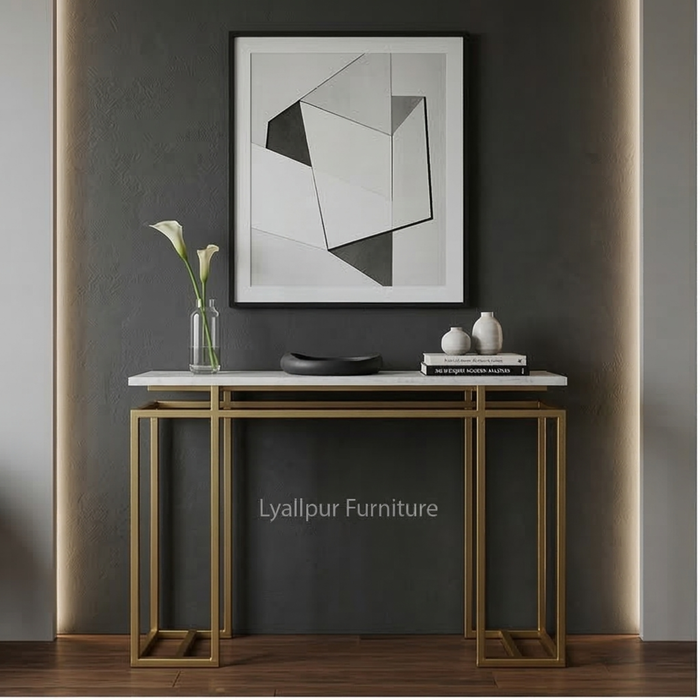 Gold Marble Console Table