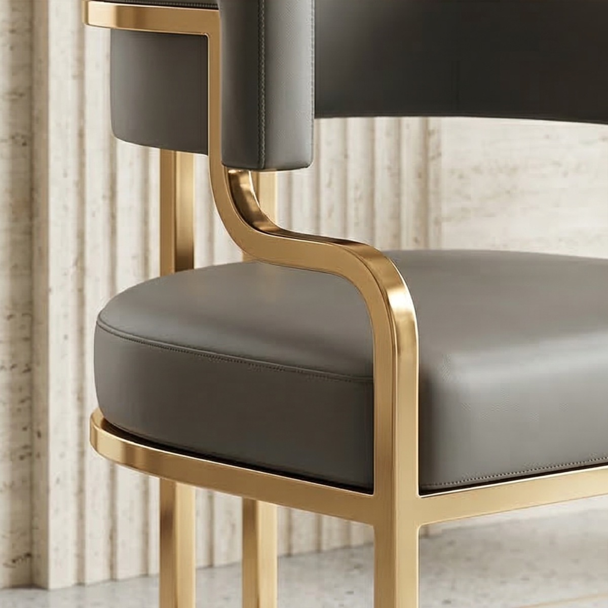 Gold Accent Arm Chair