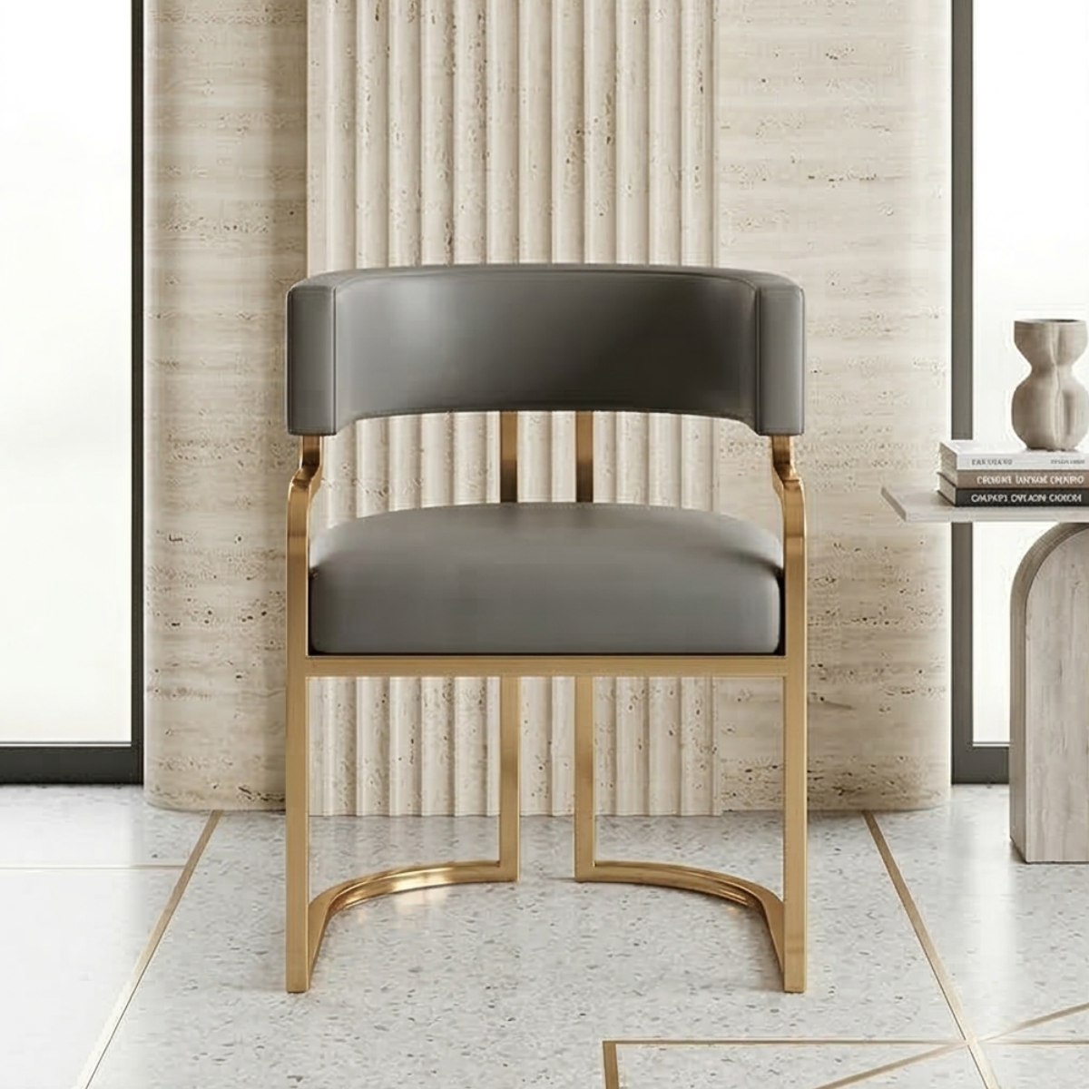 Gold Accent Arm Chair