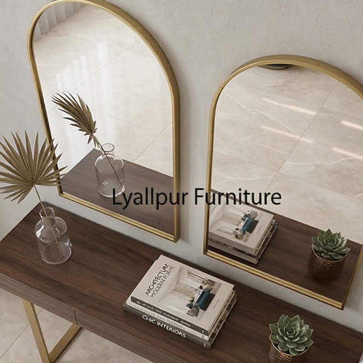 Gold Arch Wall Mirror