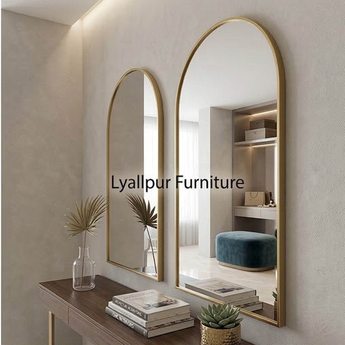 Gold Arch Wall Mirror