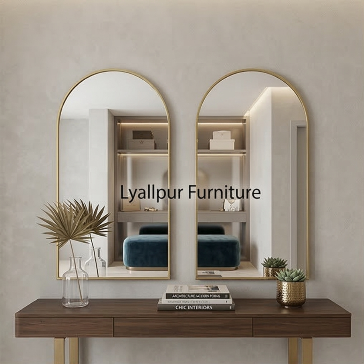 Gold Arch Wall Mirror