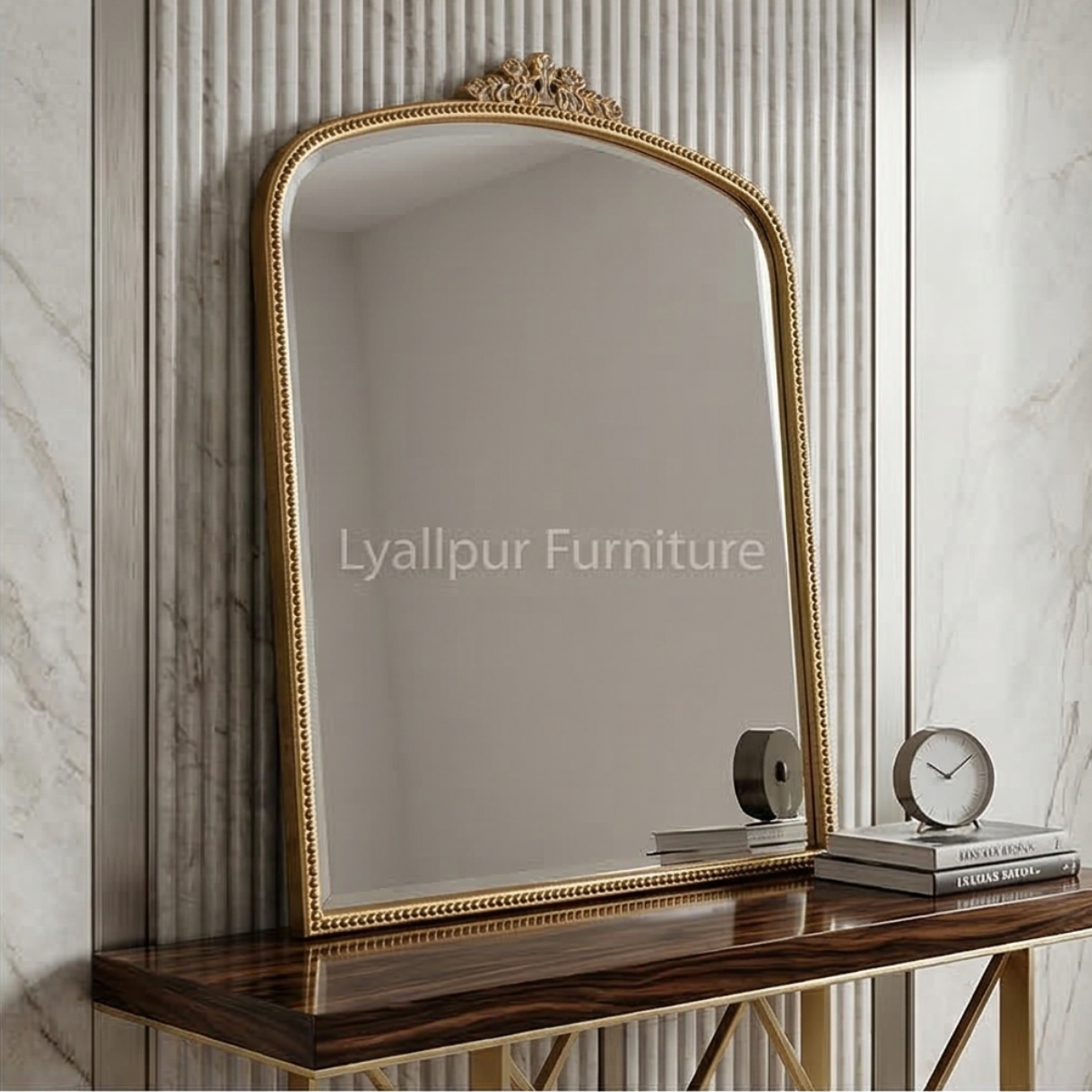 Gold Baroque Arch Mirror