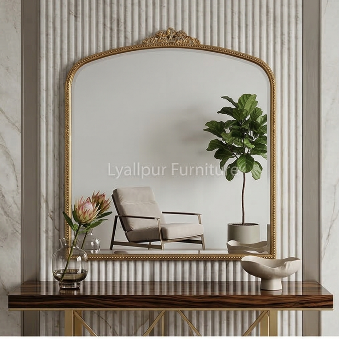 Gold Baroque Arch Mirror