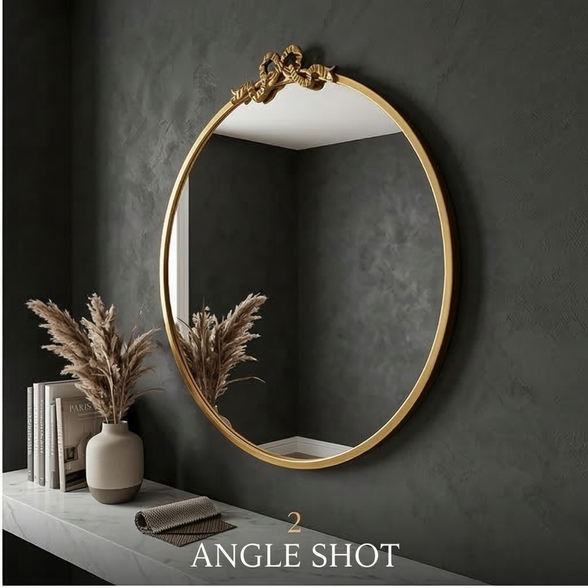 Gold Bow Accent Mirror