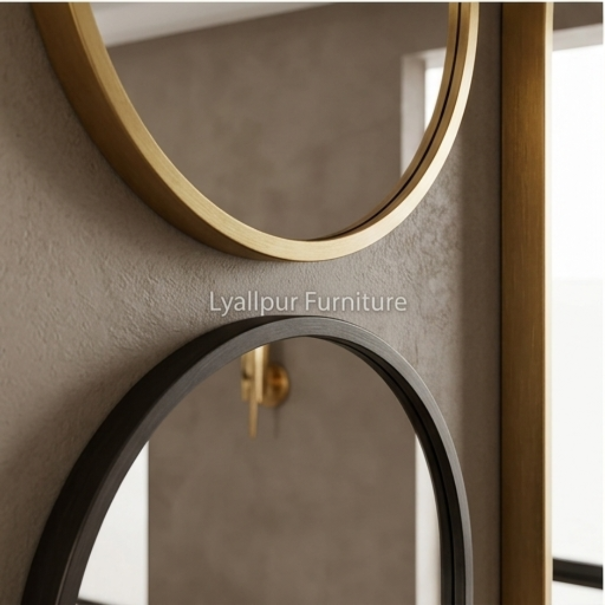 Gold Hexagon Honeycomb Mirror Set
