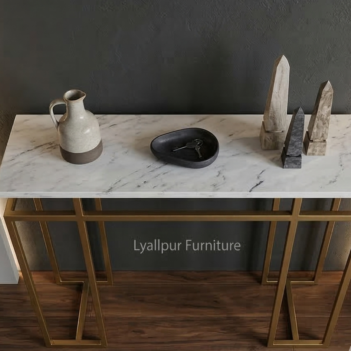 Gold Marble Console Table
