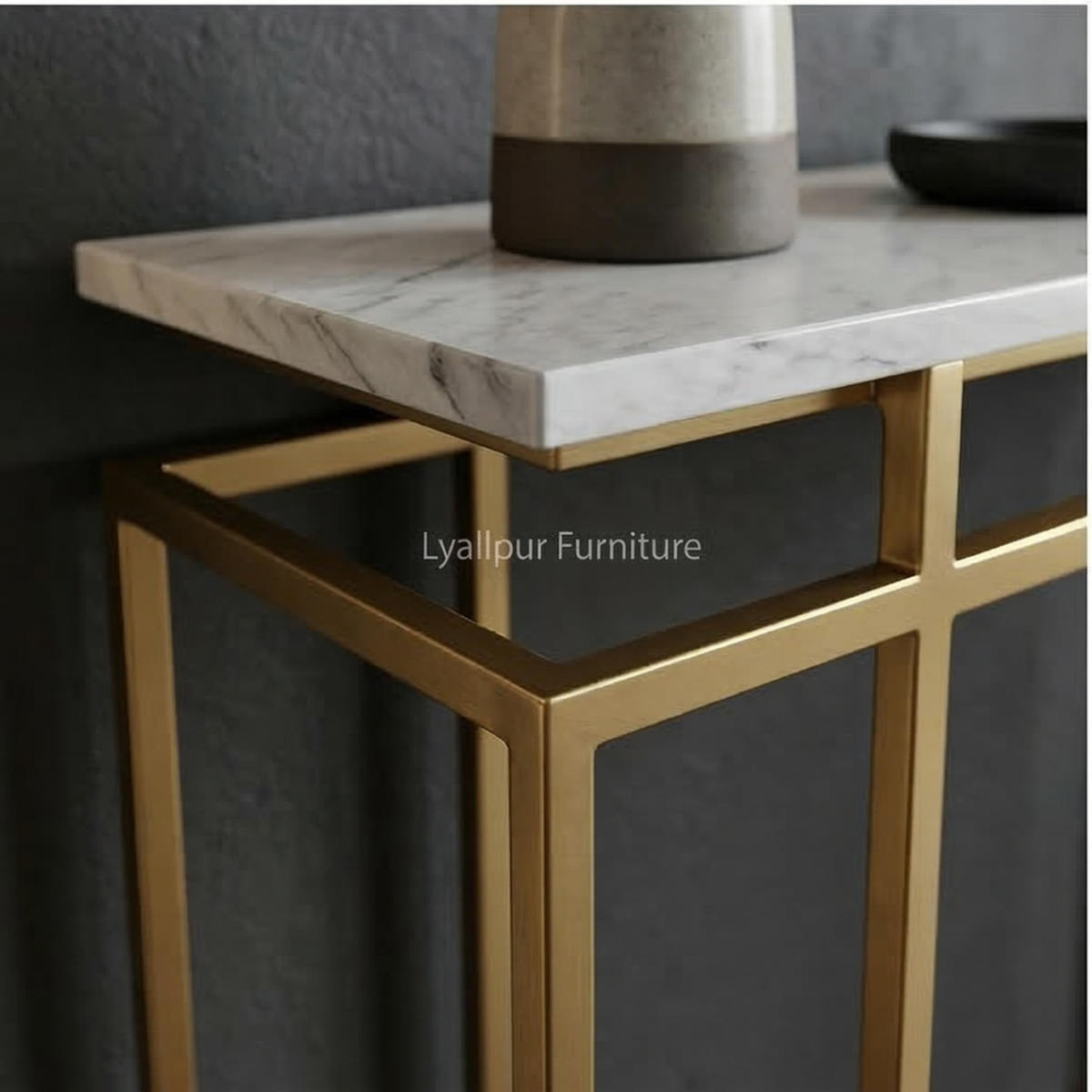 Gold Marble Console Table
