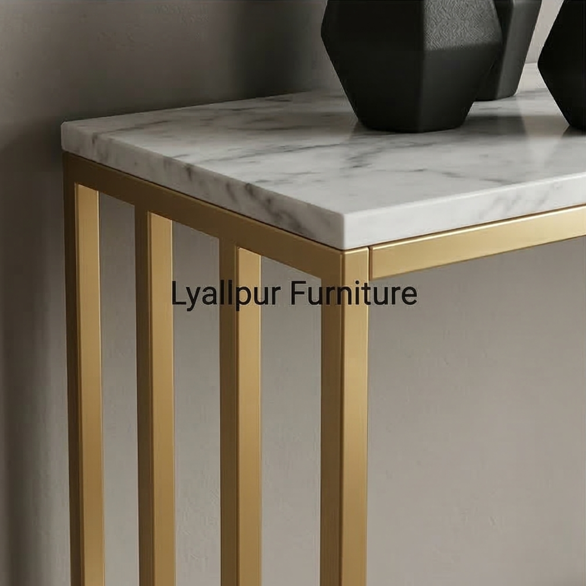 Gold Marble Console Table Shelf
