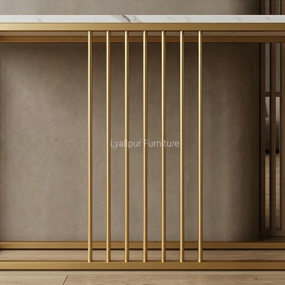Gold Marble Table Console