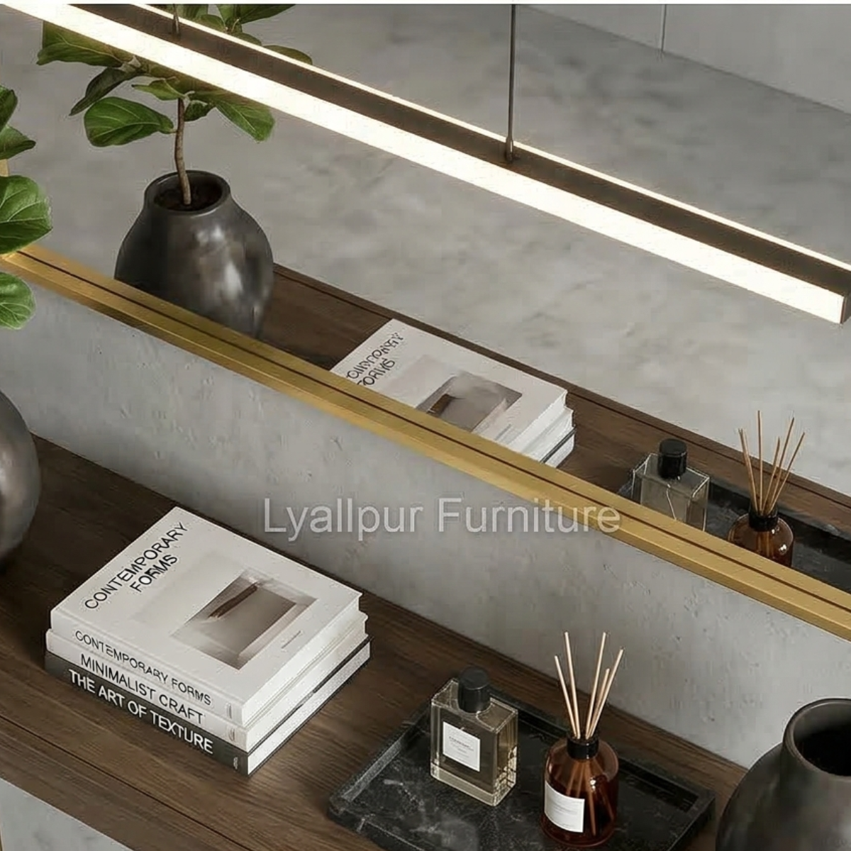 Gold Minimalist Landscape Mirror