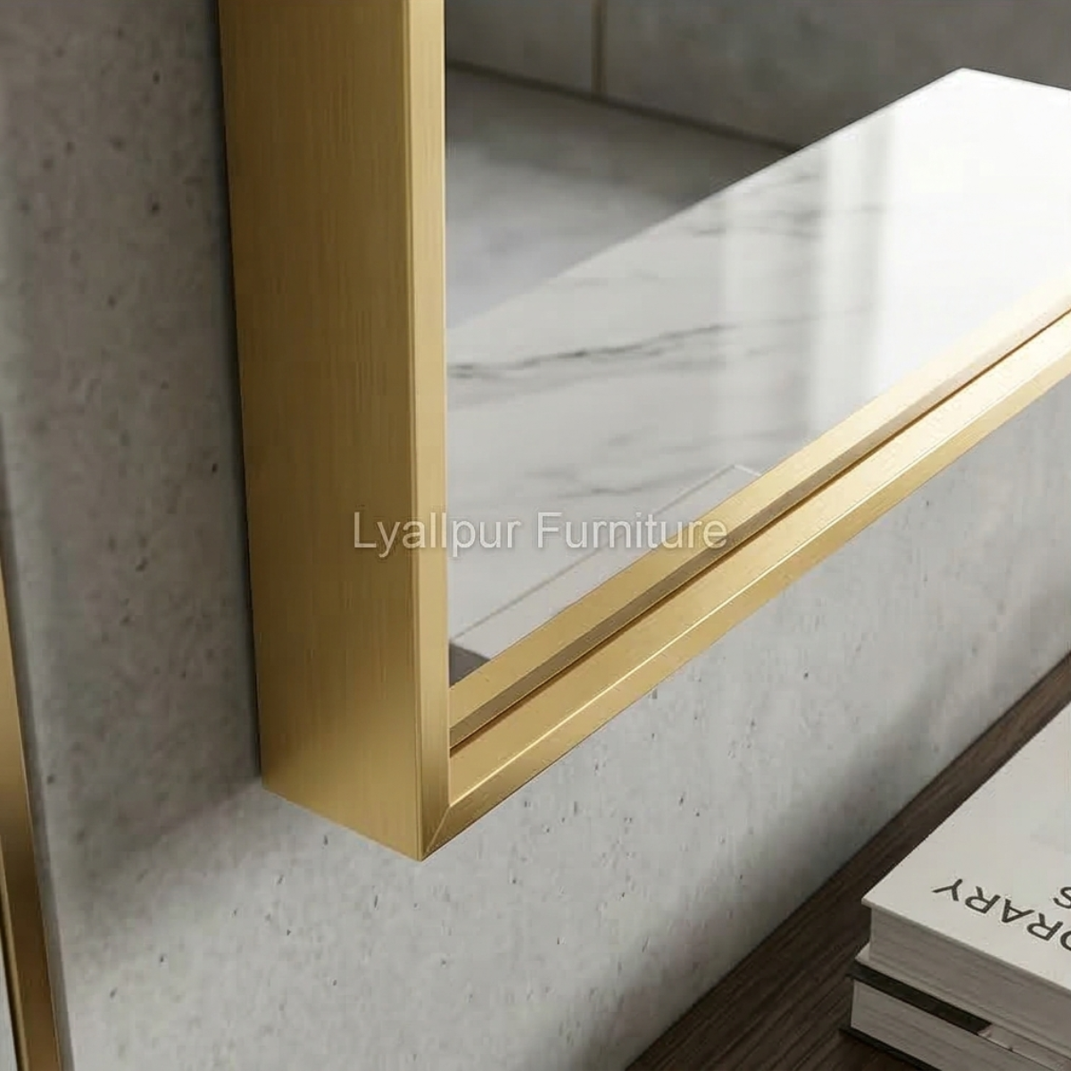 Gold Minimalist Landscape Mirror