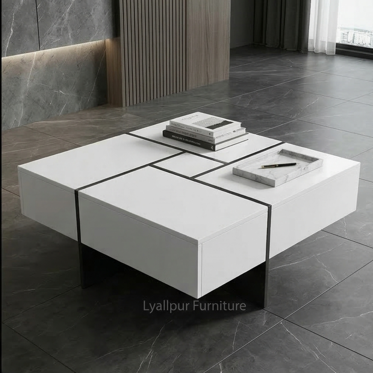 High-Gloss Coffee Table
