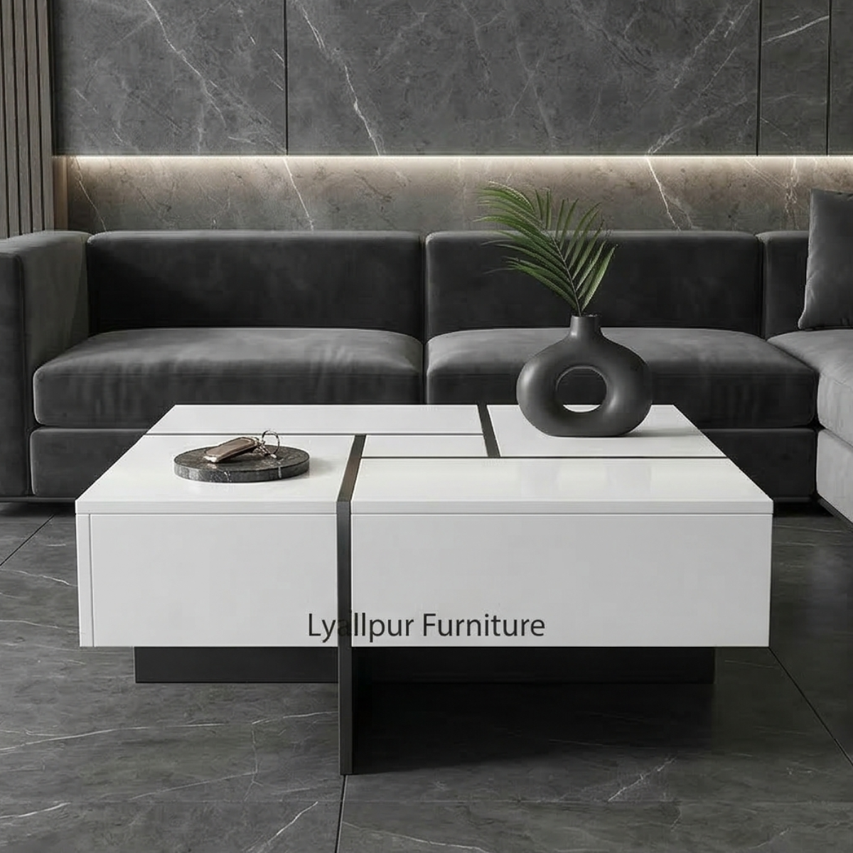 High-Gloss Coffee Table