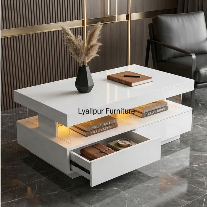 LED Floating Shelf Coffee Table