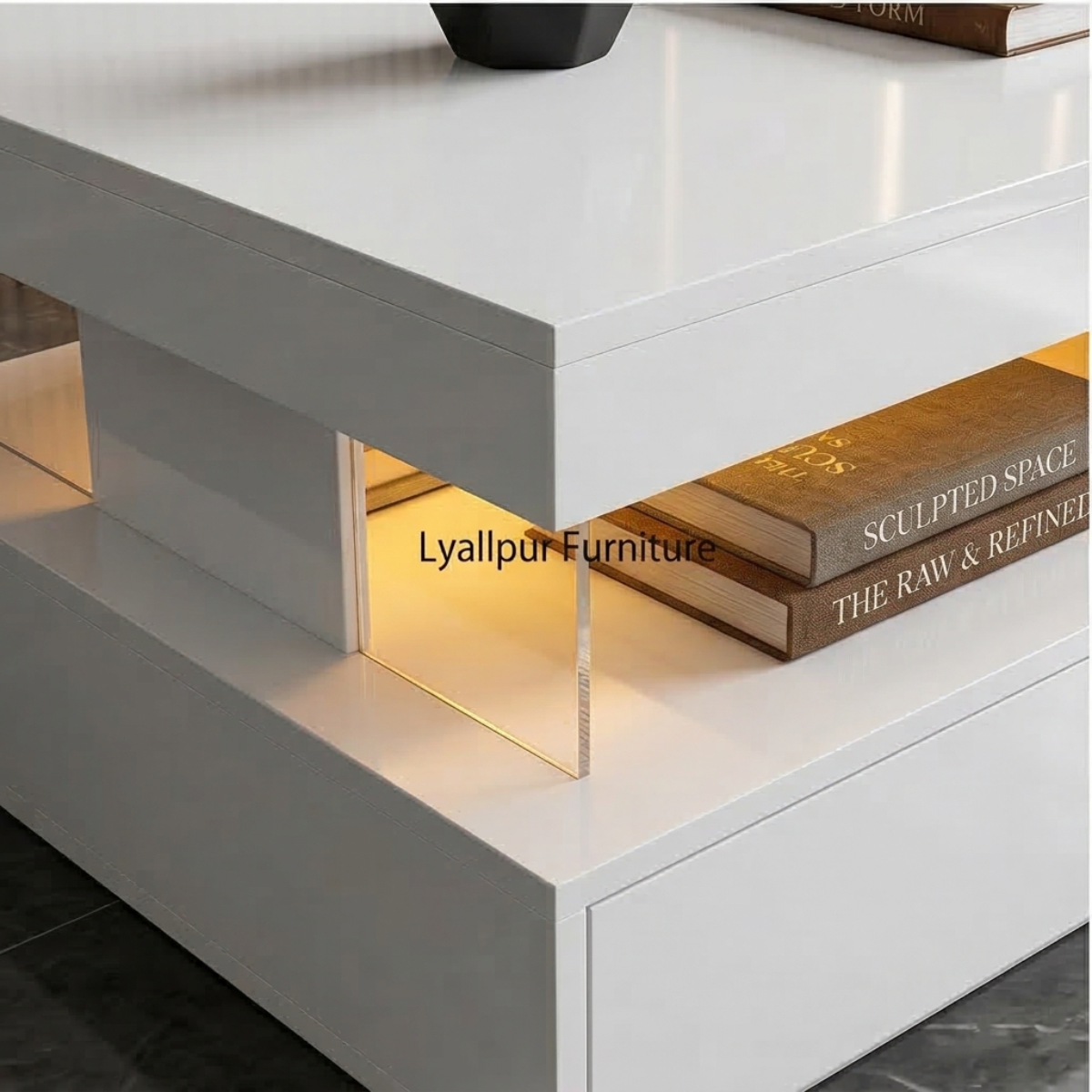 LED Floating Shelf Coffee Table