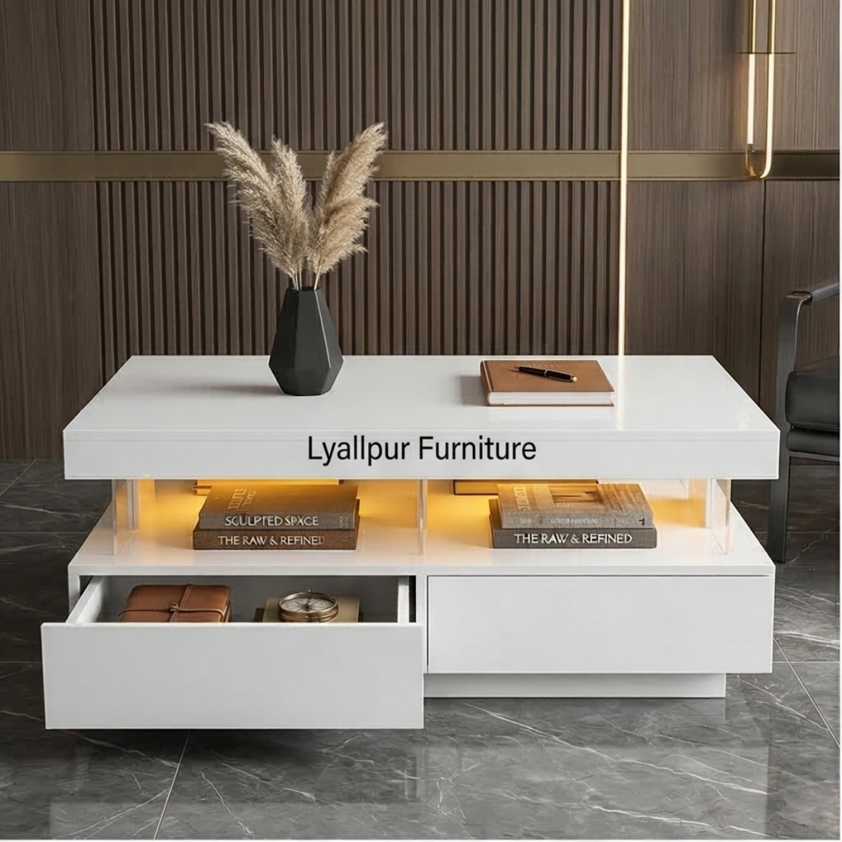LED Floating Shelf Coffee Table