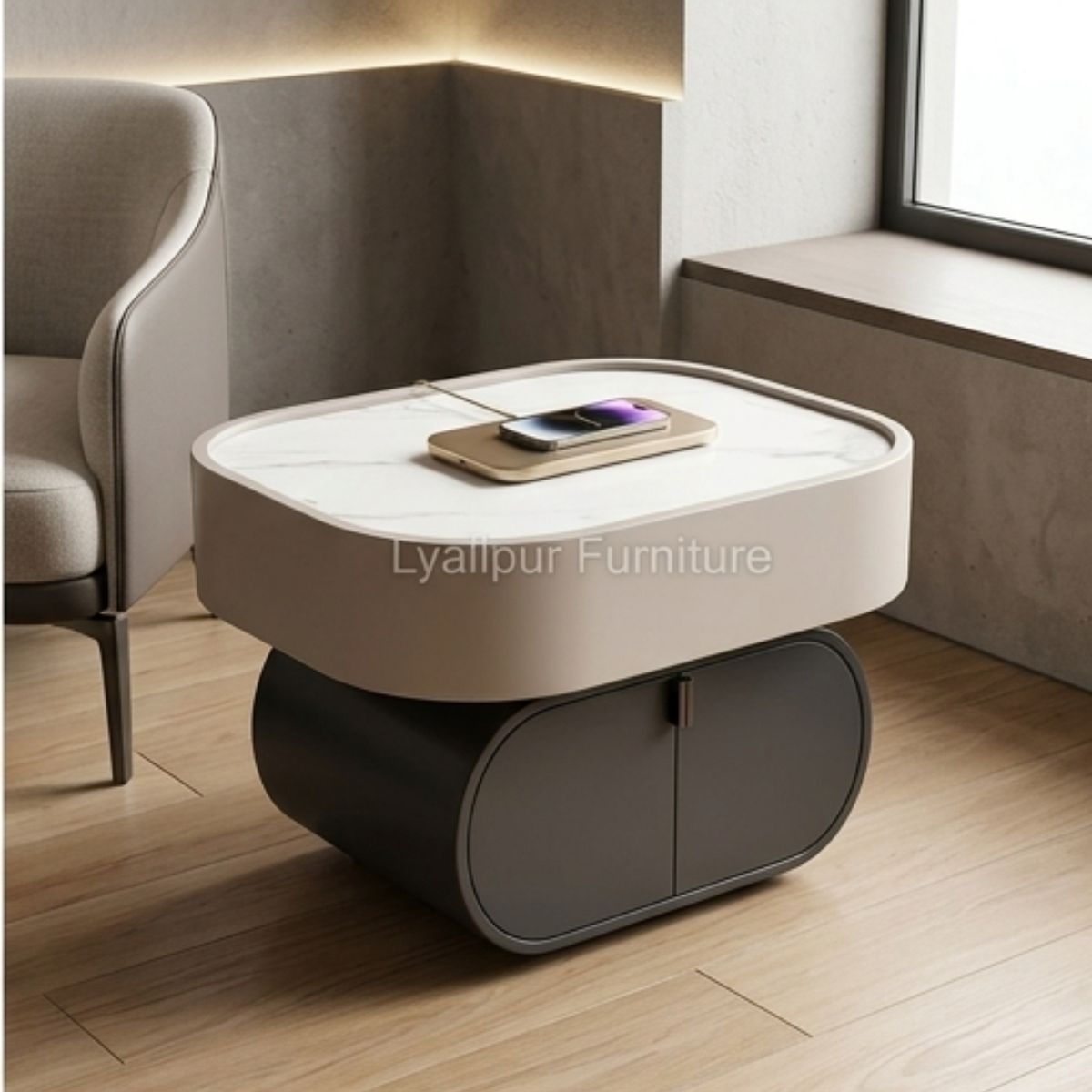 Lumiere Marble Floating Nightstand