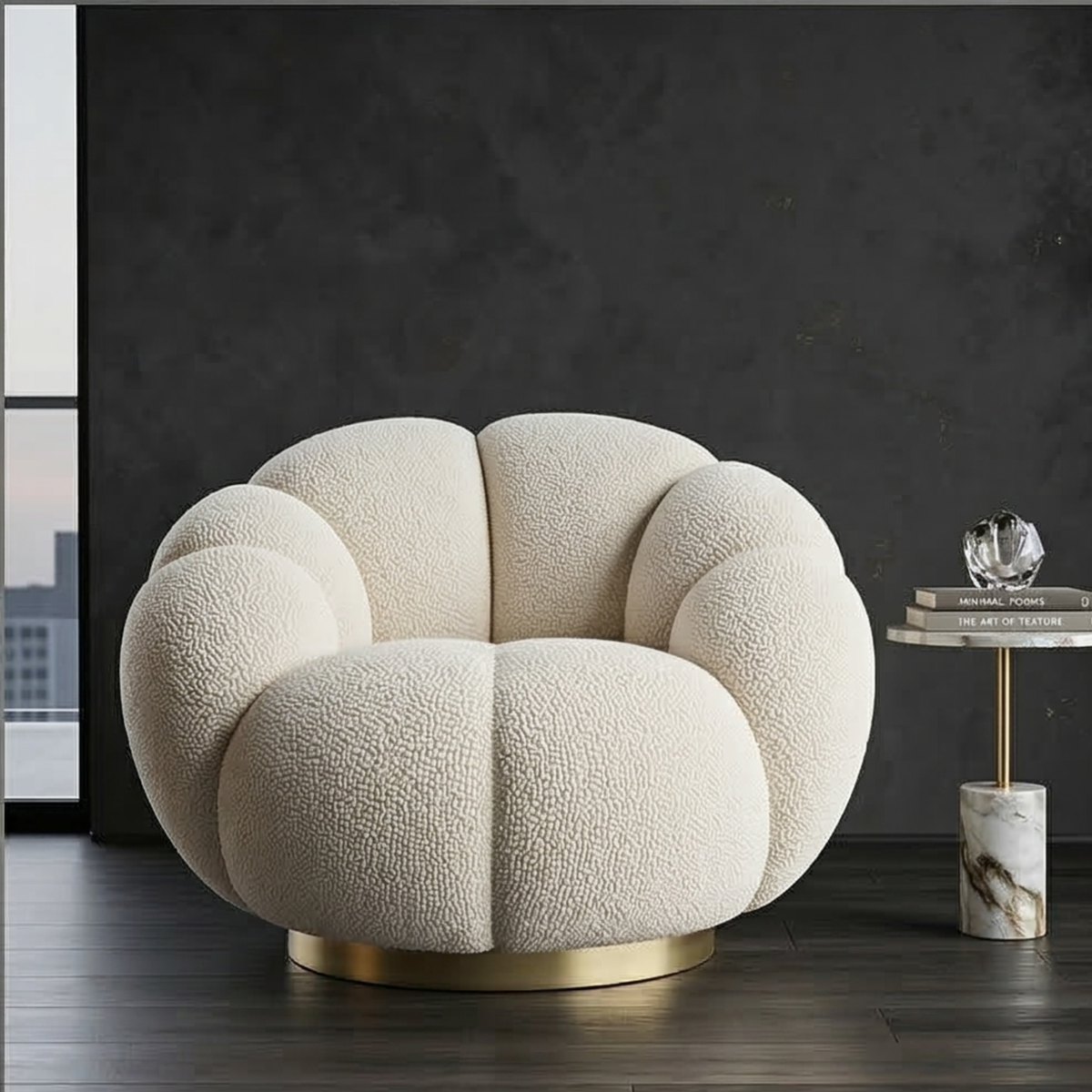 Luxury Bouclé Accent Chair