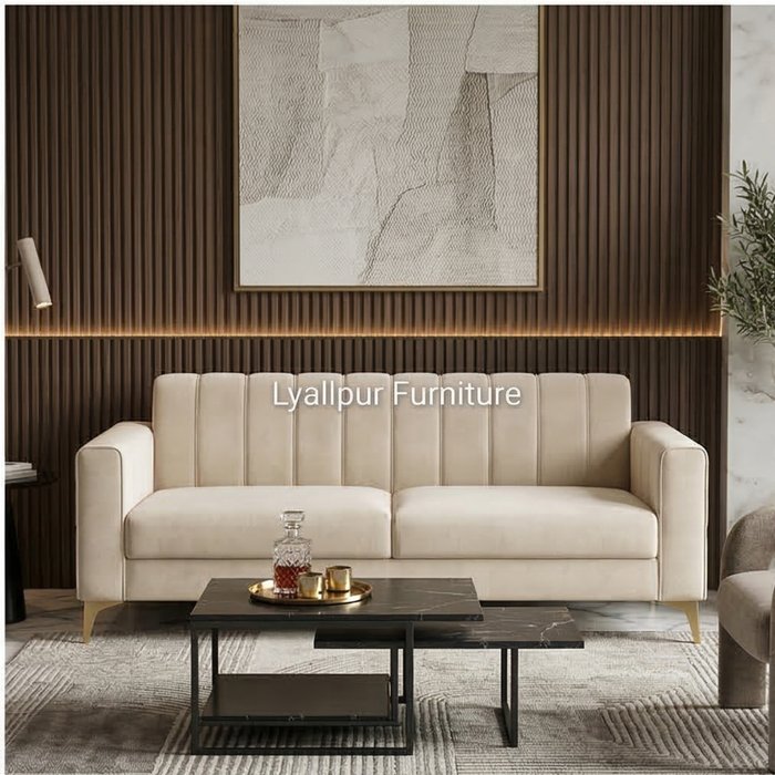 Luxury Cream Channel Sofa