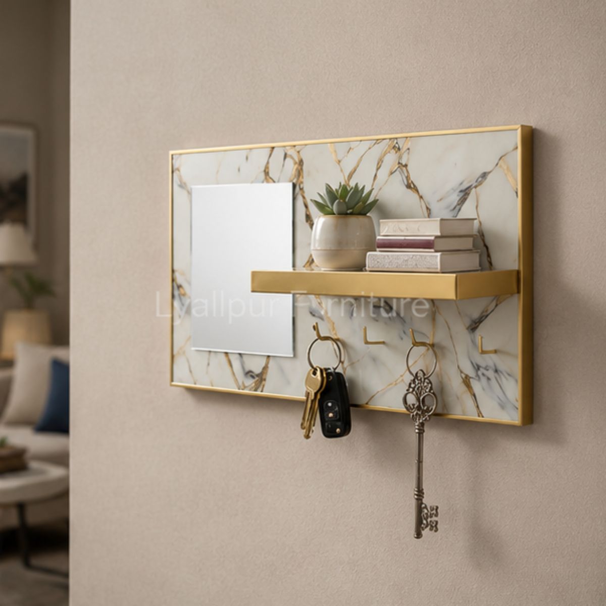 Luxury Key Holder With Mirror