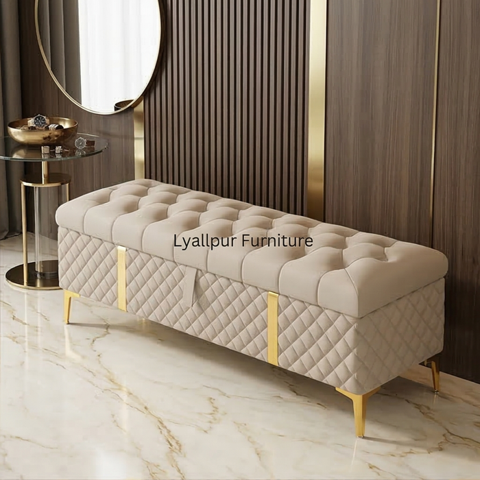 Luxury Tufted Storage Bench