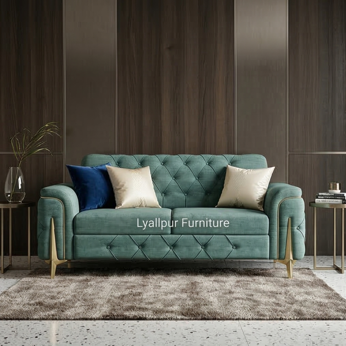 Luxury Tufted Velvet Sofa
