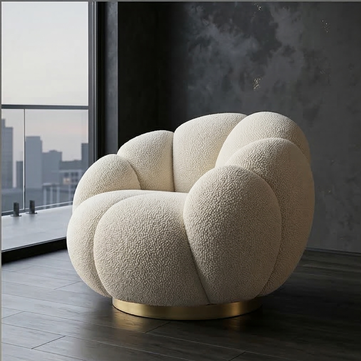 Luxury Bouclé Accent Chair