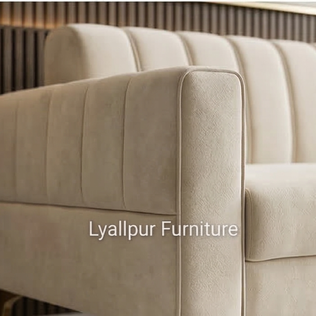 Luxury Cream Channel Sofa