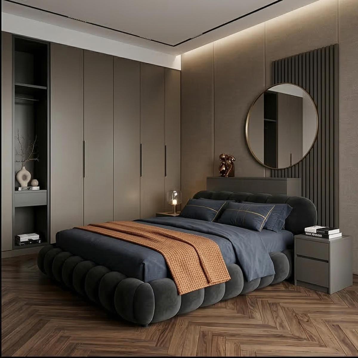 Luxury Velvet Platform Bed