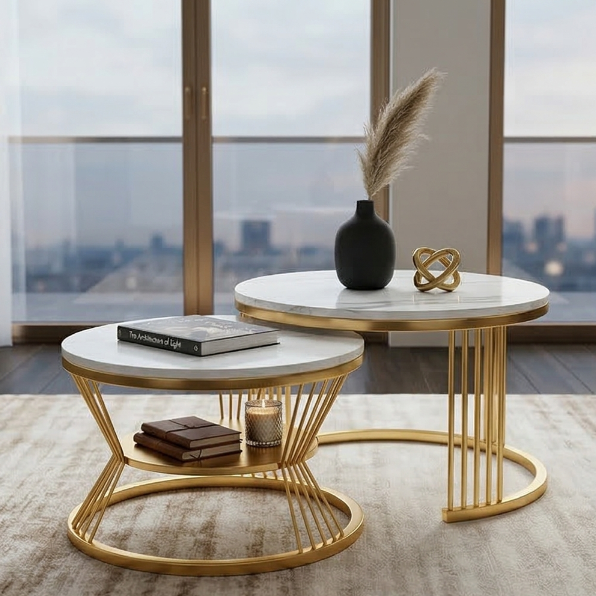 Marble & Gold Nesting Coffee Table