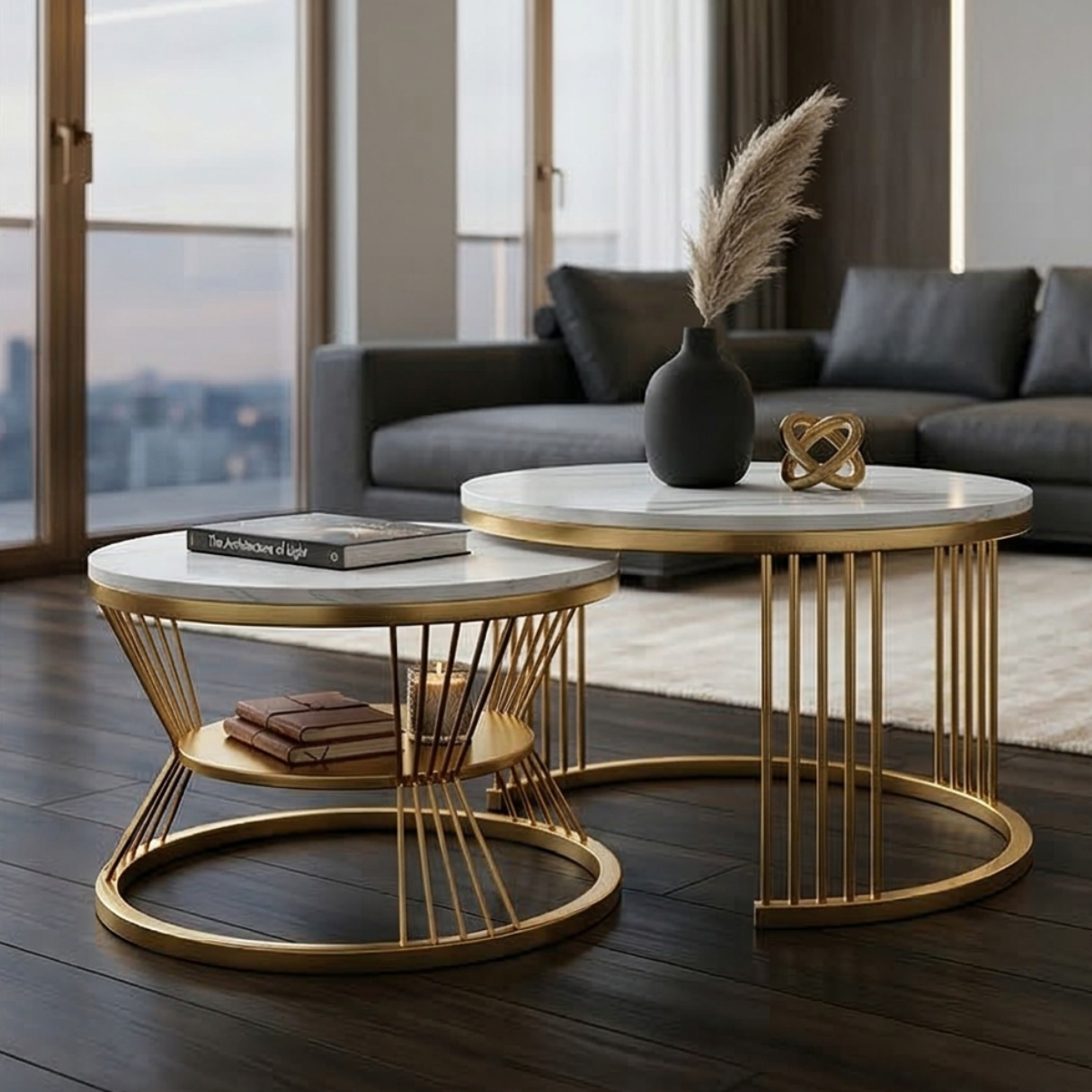 Marble & Gold Nesting Coffee Table