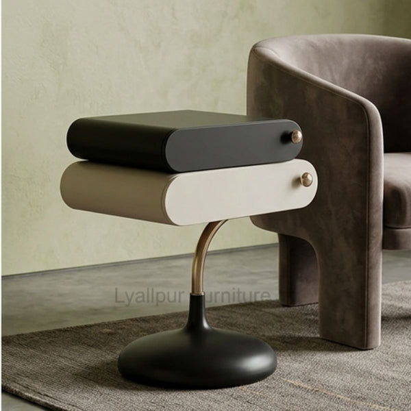Milo Floating Double Capsule Side Table